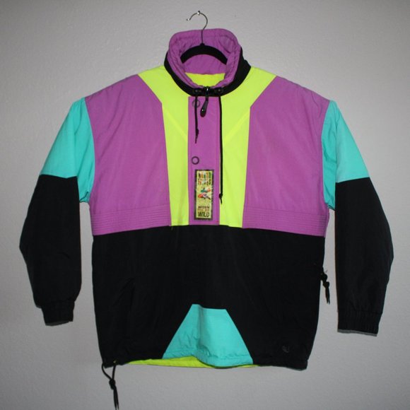 Skitique Other - Vtg Skitique Mens Large Neon Pullover Ski Jacket